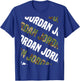 Diagonal Jordan Pattern Design Gift Green Camouflage T-Shirt - T-Shirt | Royal
