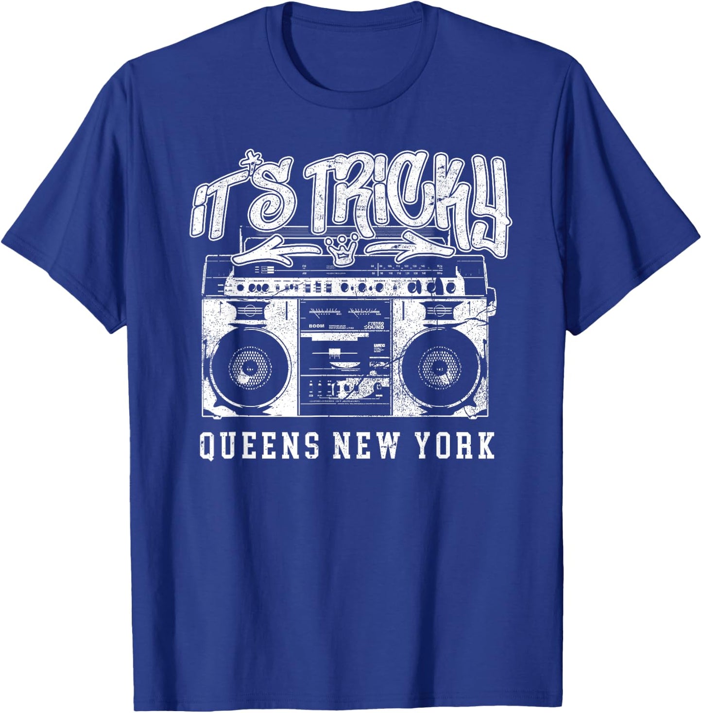 It's Tricky Queens NYC - New York City Boombox T-Shirt - T-Shirt | Royal