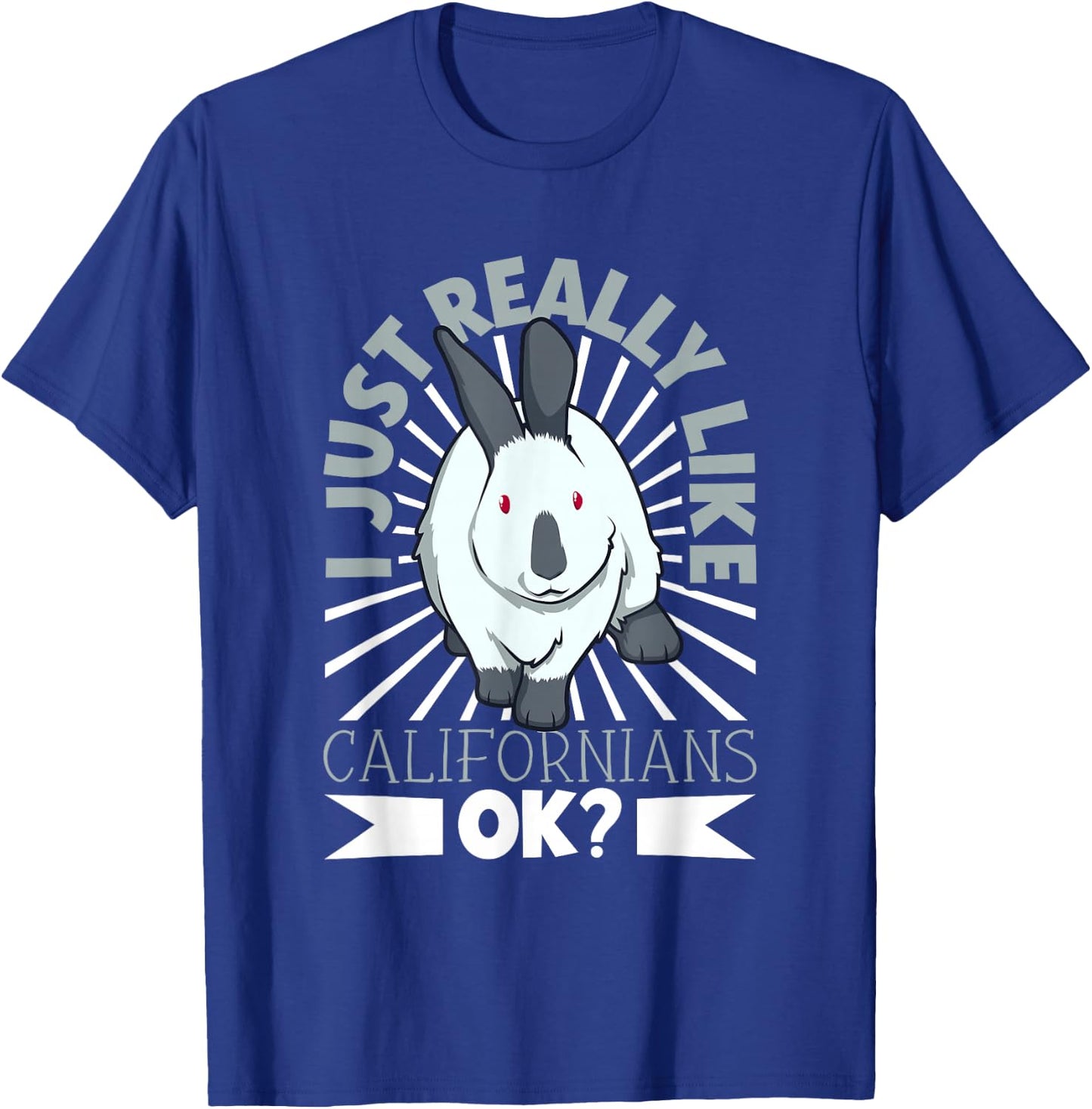 Rabbit Motif - California Rabbit T-Shirt - T-Shirt | Royal