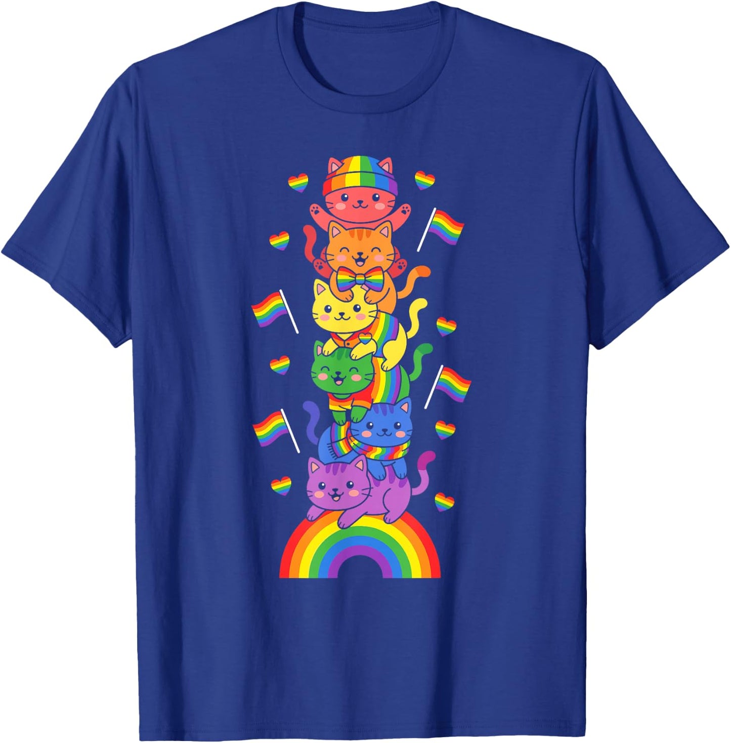 Lustige LGBT Katze Regenbogen Lesben Gay Pride Frauen Männer T-Shirt - T-Shirt | Royal