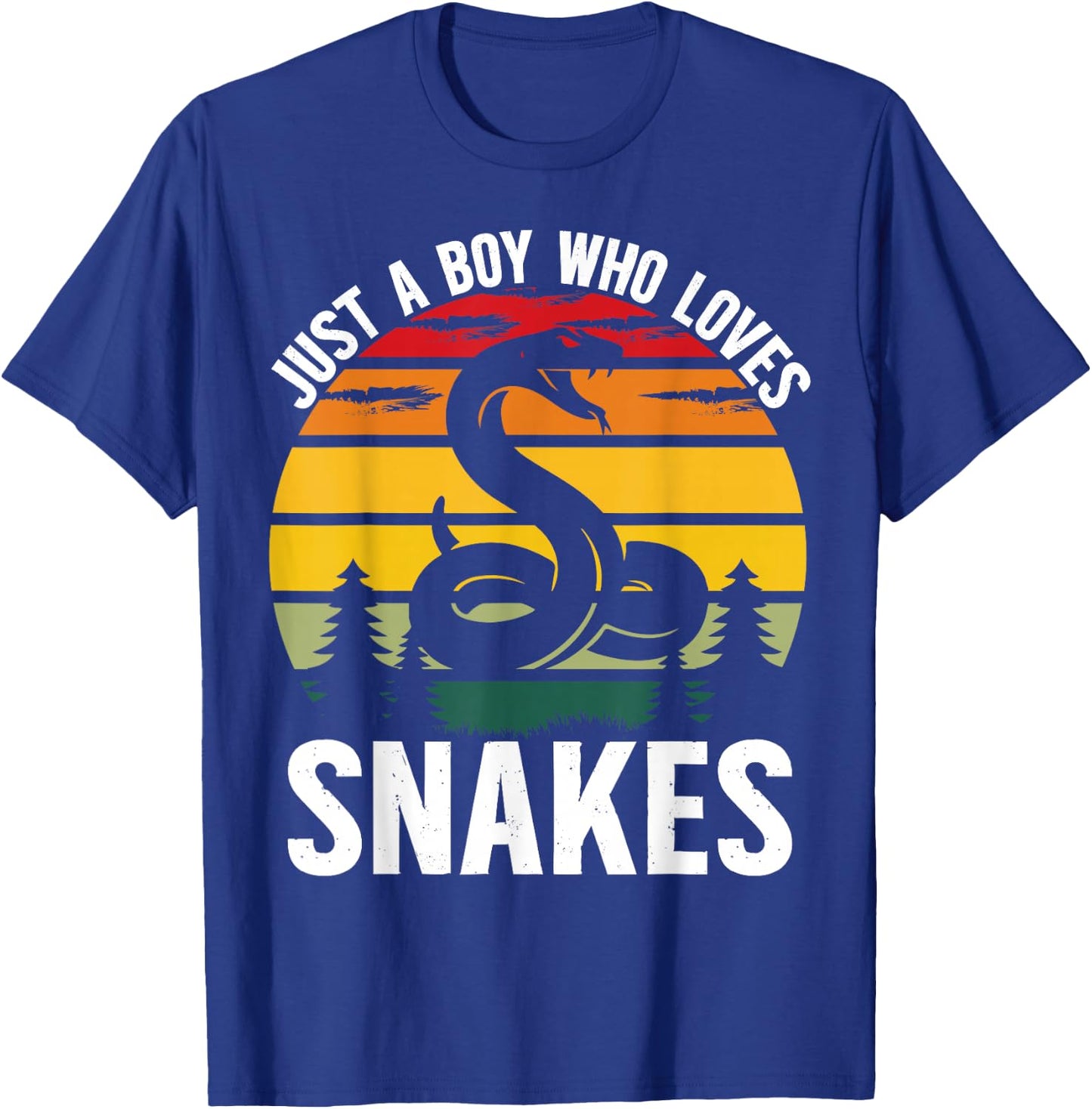 Just a Boy Who Loves Snakes Vintage Snake Lover Boys Kids T-Shirt - T-Shirt | Royal