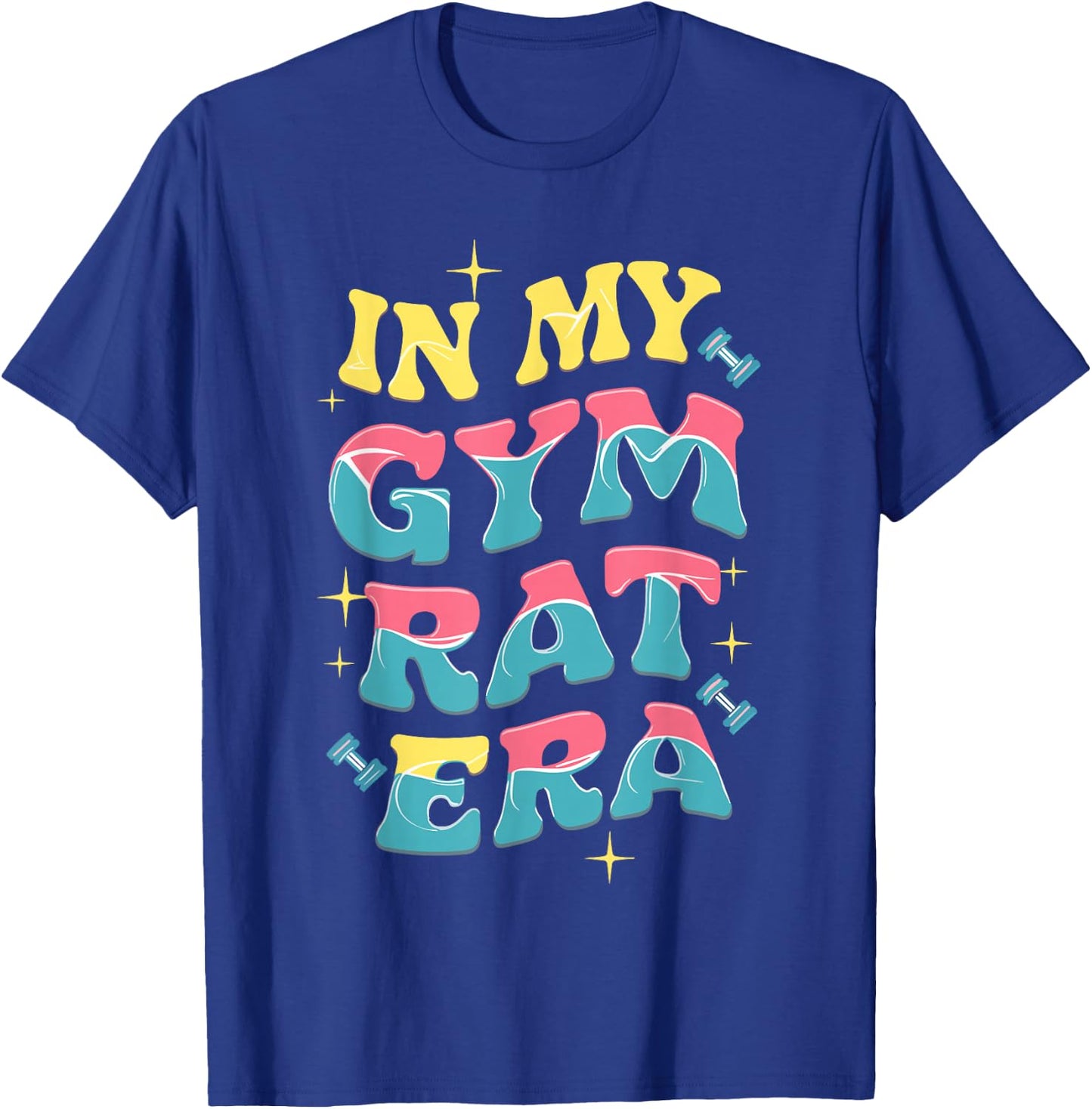 In My Gym Rat Era Groovy Fitness Bodybuilding Workout T-Shirt - T-Shirt | Royal