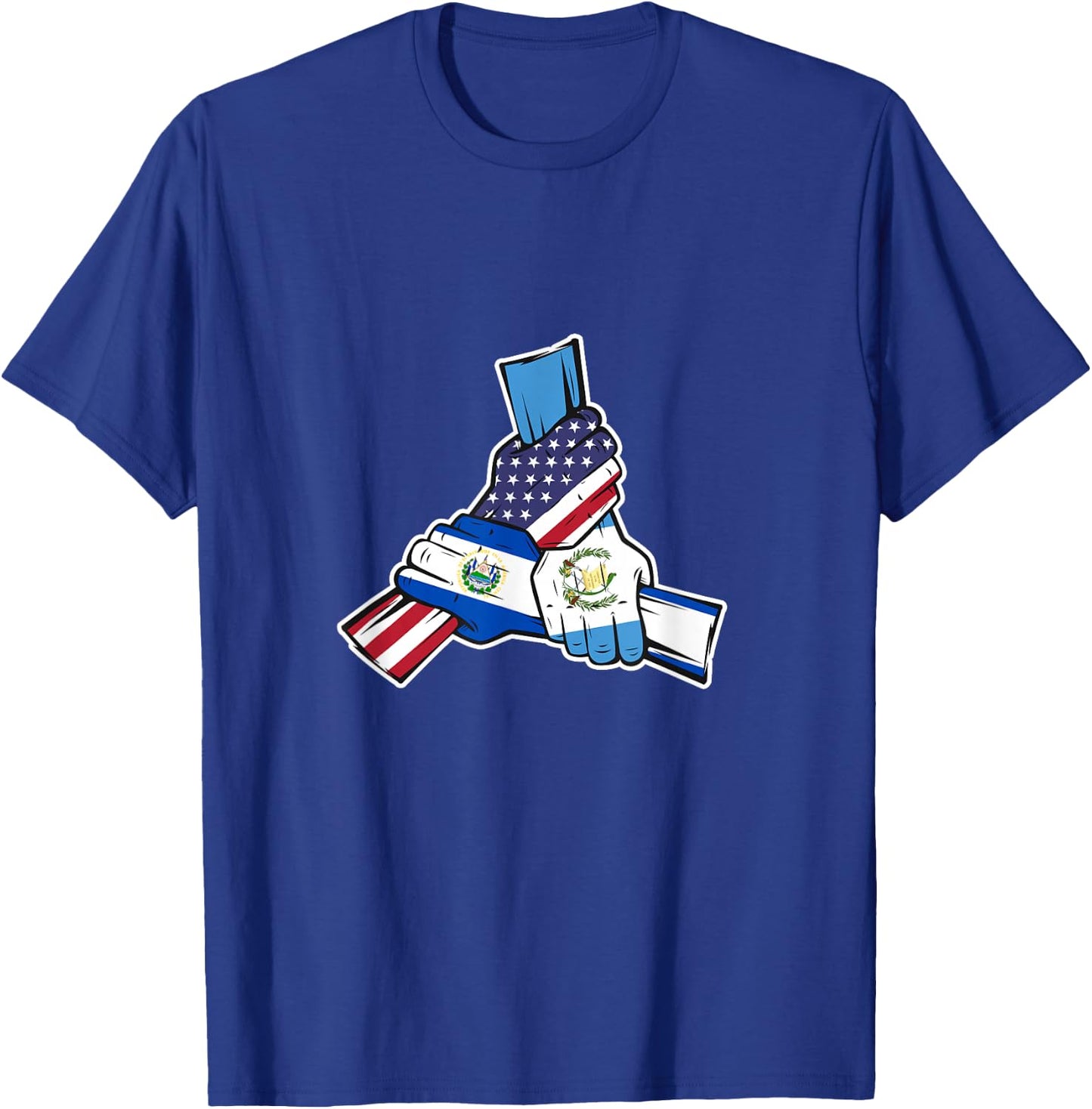 Guatemala El Salvador and the US holding hands T-Shirt - T-Shirt | Royal