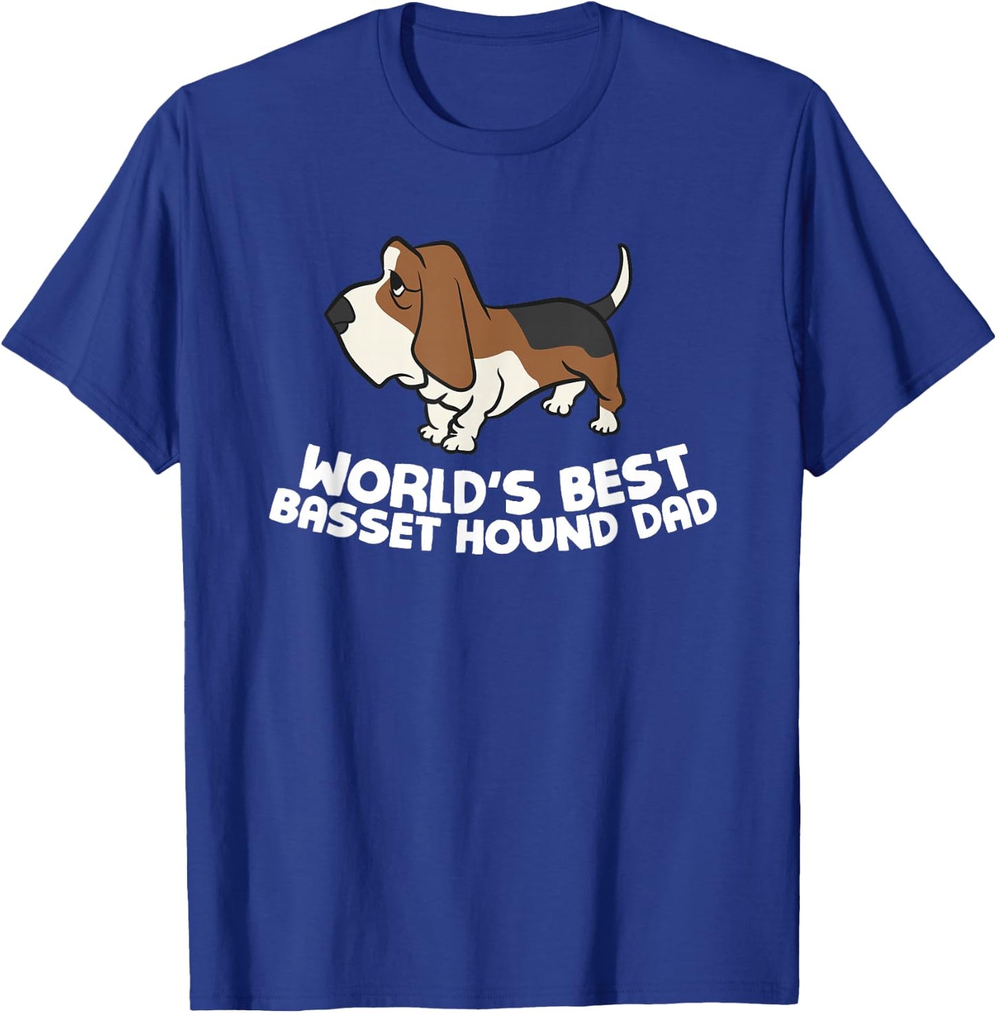 World's Best Basset Hound Dad T-Shirt - T-Shirt | Royal