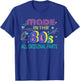 Made In The 80's All Original Parts Retro Vintage Birthday T-Shirt - T-Shirt | Royal