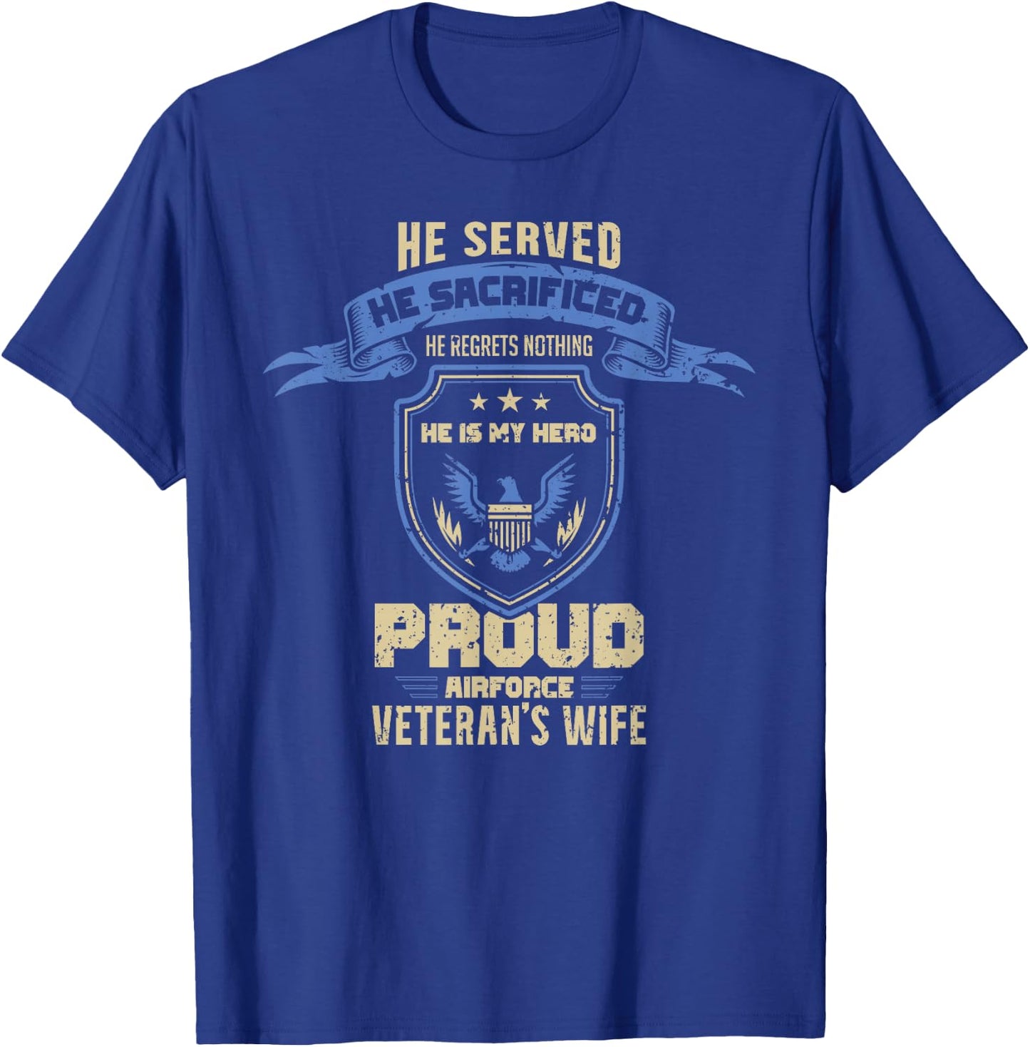 Air Force Veteran's Wife T-Shirt - T-Shirt | Royal