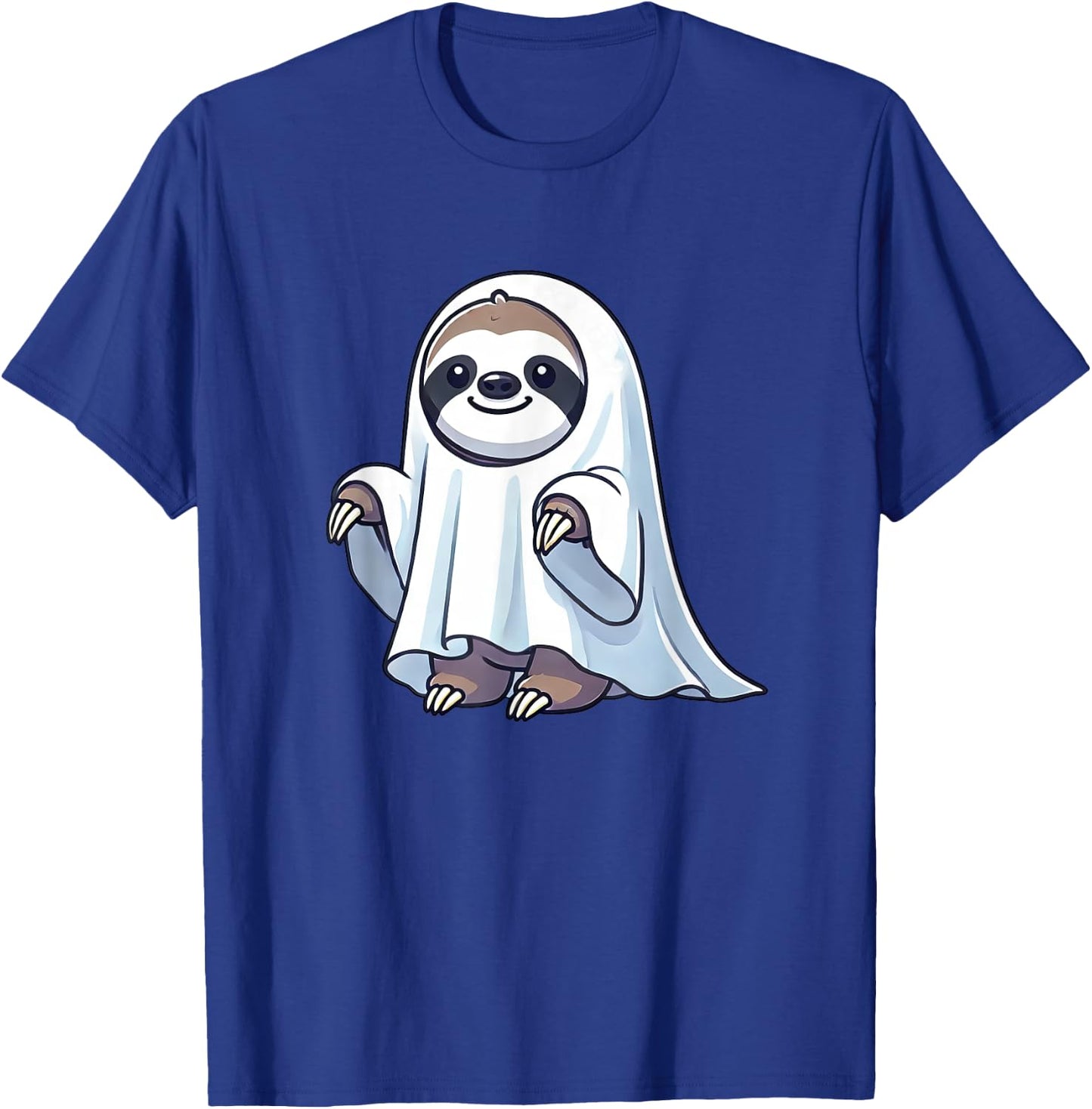Cute Halloween Sloth Ghost Cartoon Spooky Sloth Costume T-Shirt - T-Shirt | Royal