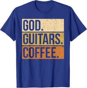 Guitar Player Guitarist I God Guitar Coffee T-Shirt - T-Shirt | Royal