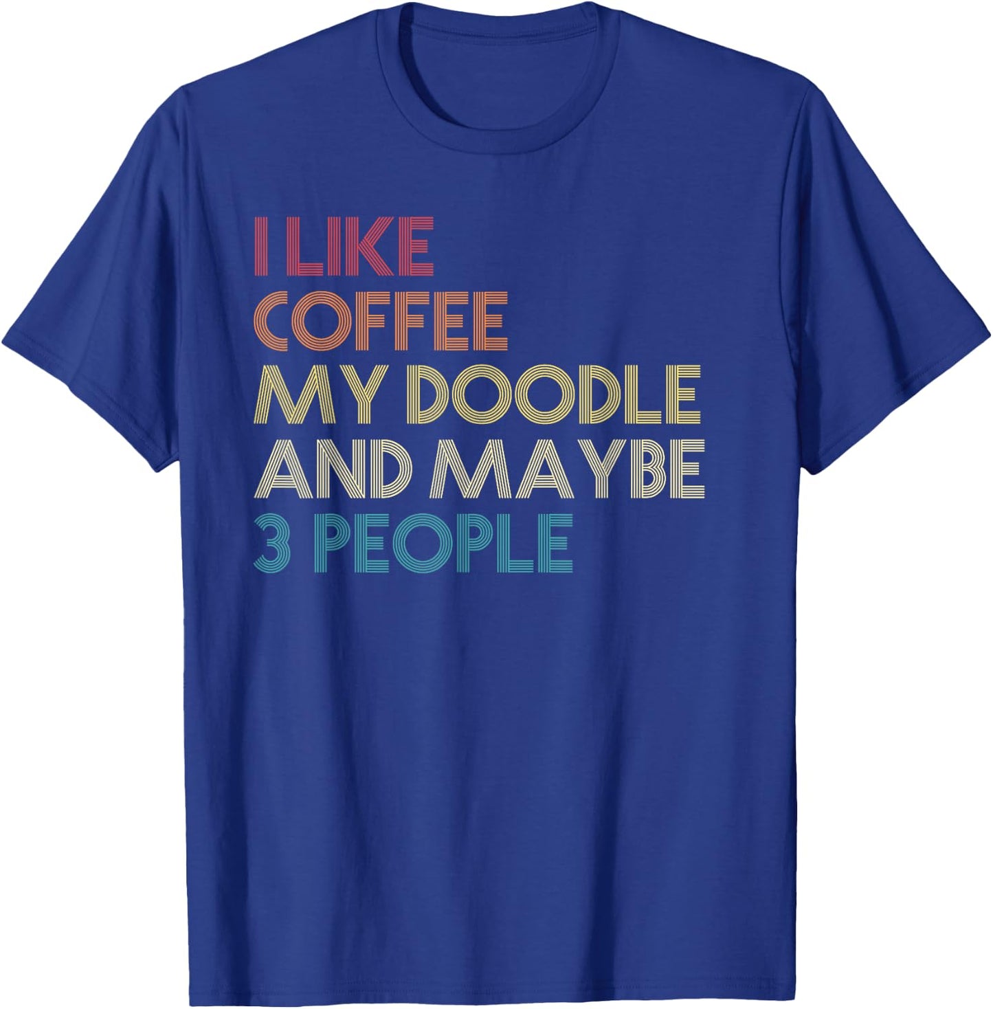Goldendoodle Dog Owner Coffee Lovers Vintage Retro T-Shirt - T-Shirt | Royal