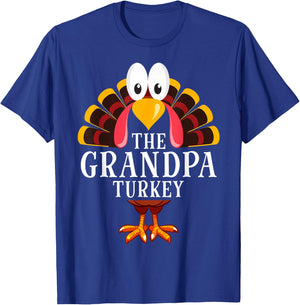 Thanksgiving The Grandpa Turkey Matching T-Shirt - T-Shirt | Royal