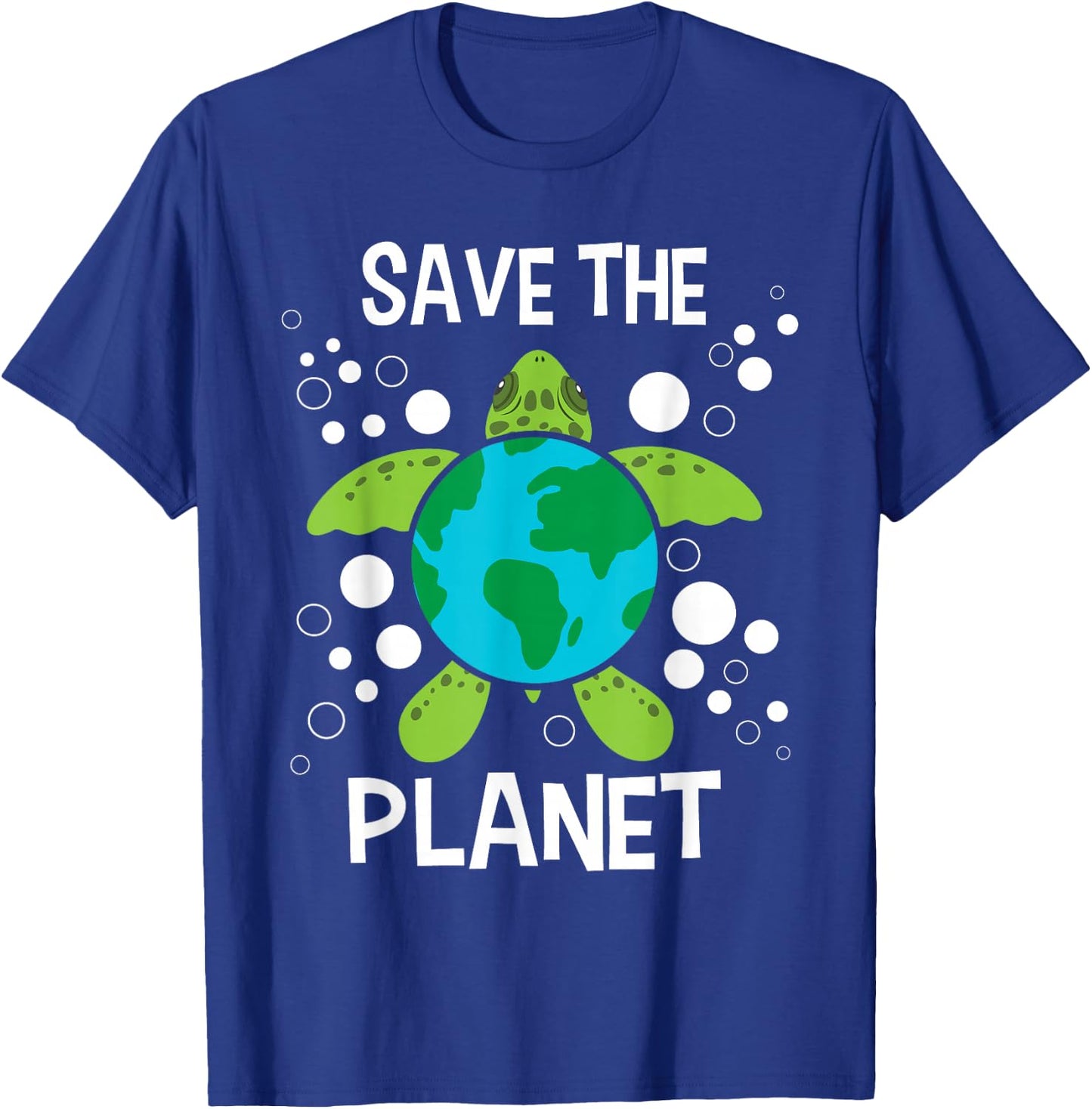Save The Planet - Environmental Protection Earth Day Climate T-Shirt - T-Shirt | Royal
