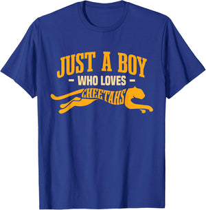 Cheetah Leopard Kids Just A Boy Who Loves Cheetahs T-Shirt - T-Shirt | Royal