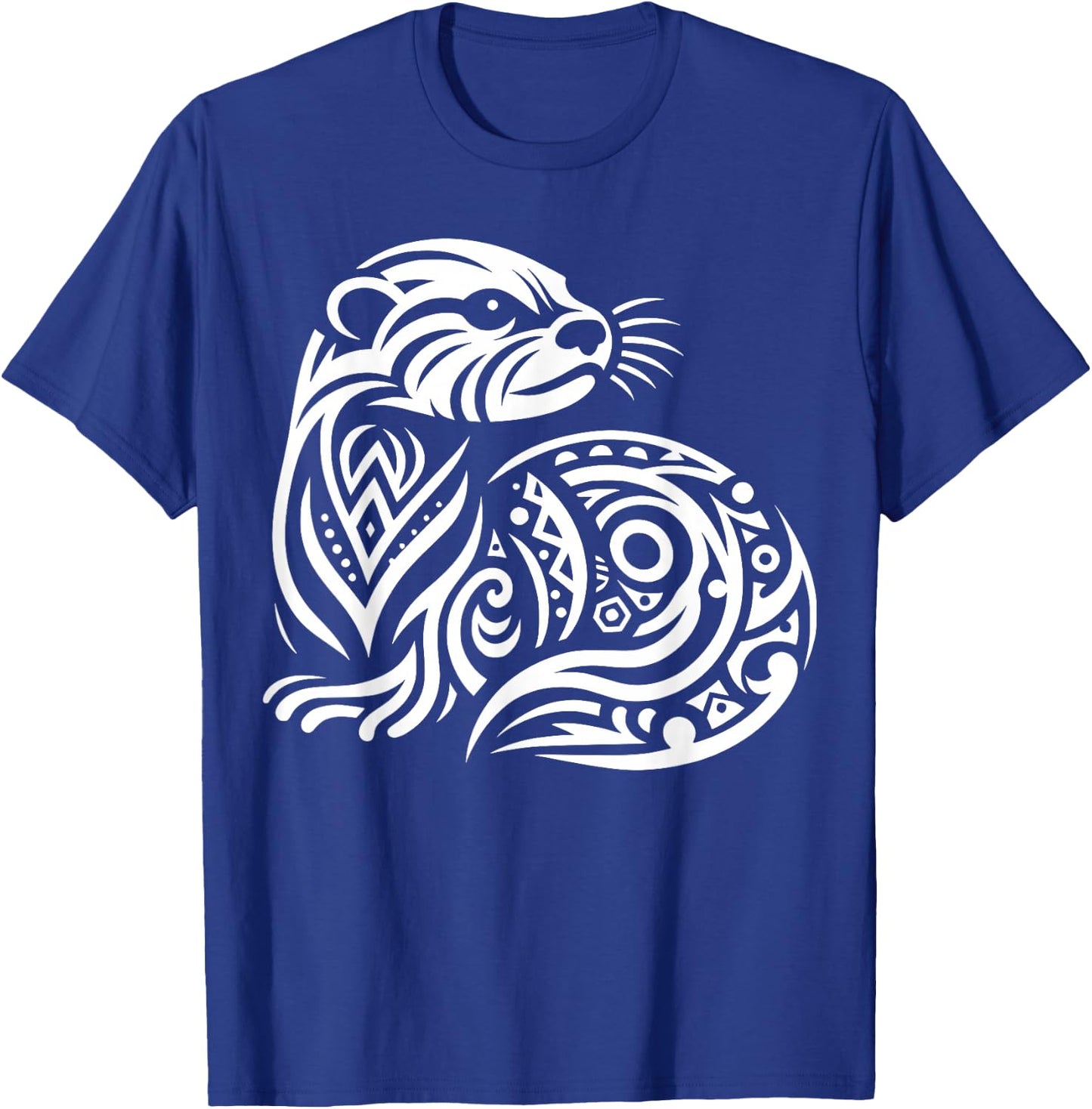 Tribal North American River Otter T-Shirt - T-Shirt | Royal