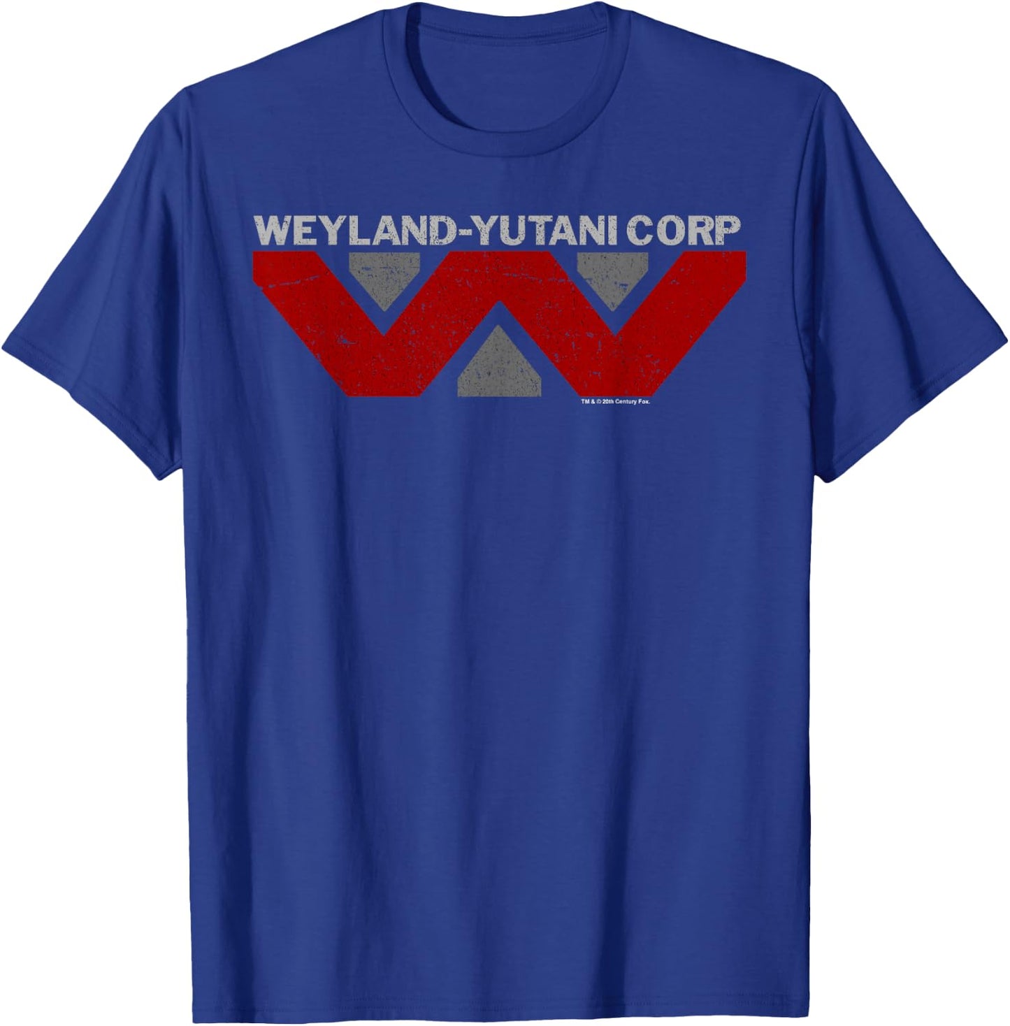 Aliens Weyland-yutani Corp Acheron Colony Chest Text Logo V2 T-Shirt - T-Shirt | Royal