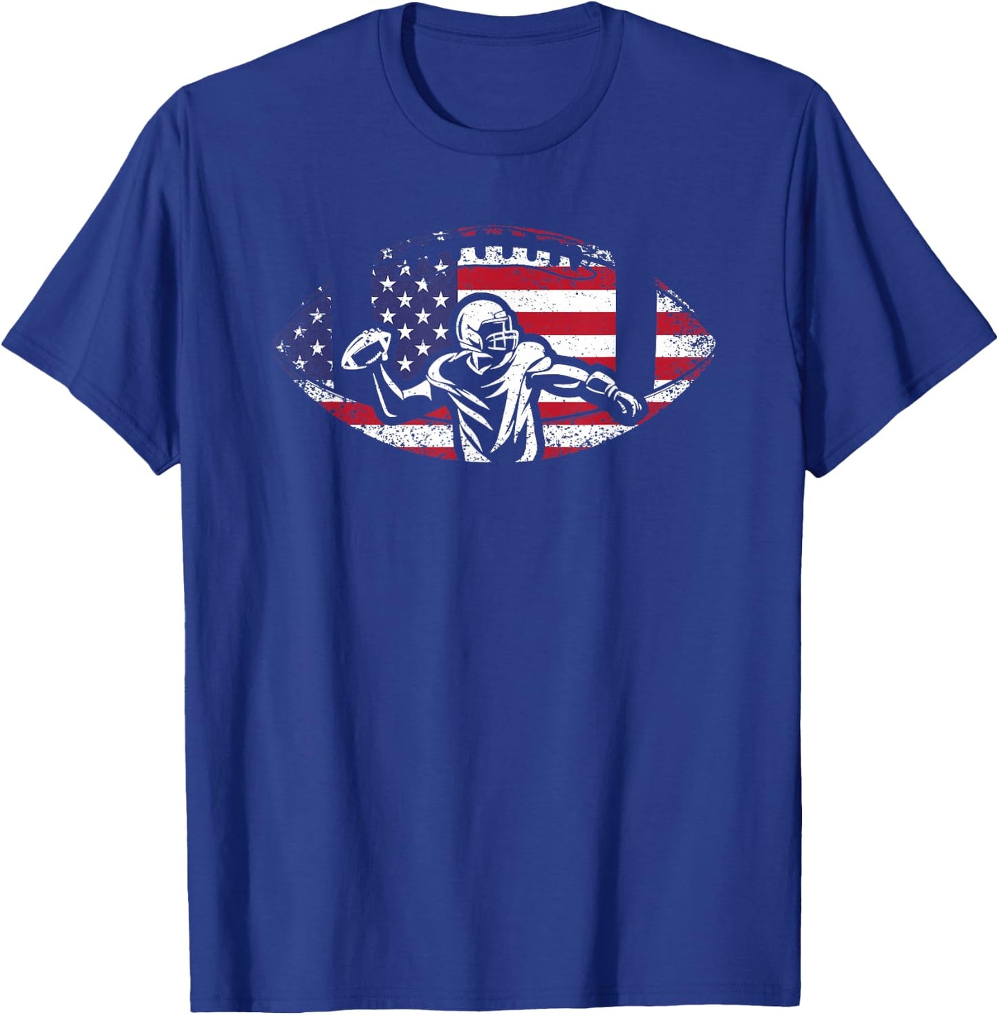 American Football Sport Football Player Vintage , black T-Shirt - T-Shirt | Royal