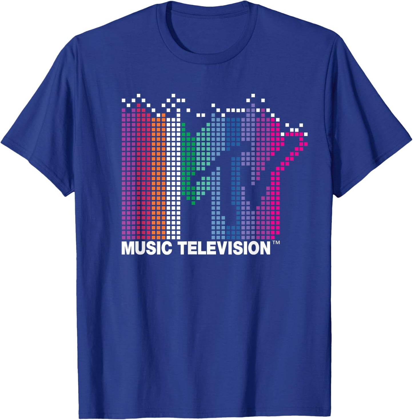 MTV - Rainbow Pixel Logo T-Shirt - T-Shirt | Royal