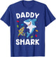Daddy Shark Funny Father Autism Awareness Day Gift Dad T-Shirt - T-Shirt | Royal