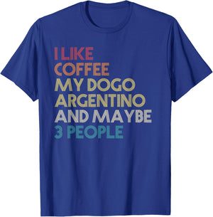 Dogo Argentino Dog Owner Coffee Lovers Vintage Retro Men Women T-Shirt - T-Shirt | Royal