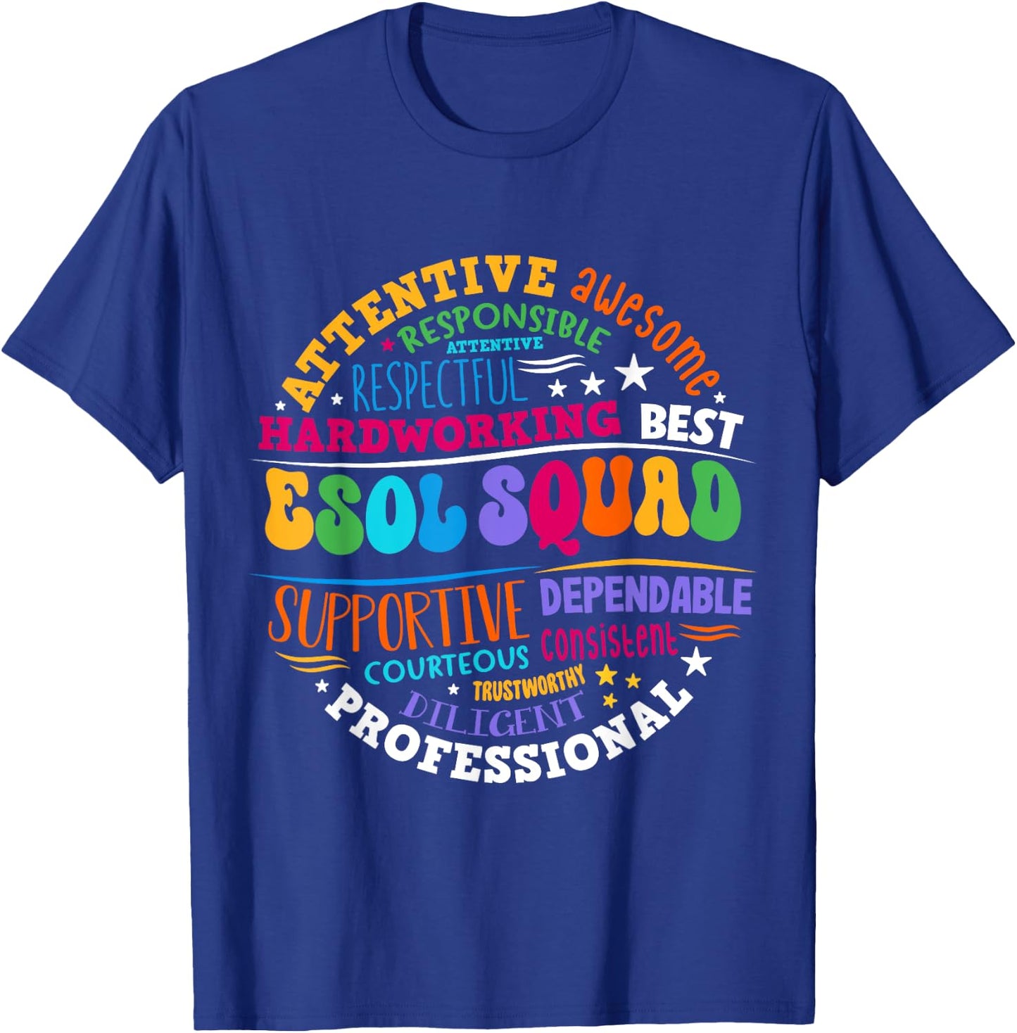ESOL Squad Teachers and Students Team Back To School T-Shirt - T-Shirt | Royal