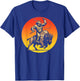 Sasquatch on a Bison Bigfoot Buffalo Outdoor Western T-Shirt - T-Shirt | Royal