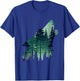 Landscape Animal Art Nature Forest Wolf Howling , Black, S T-Shirt - T-Shirt | Royal