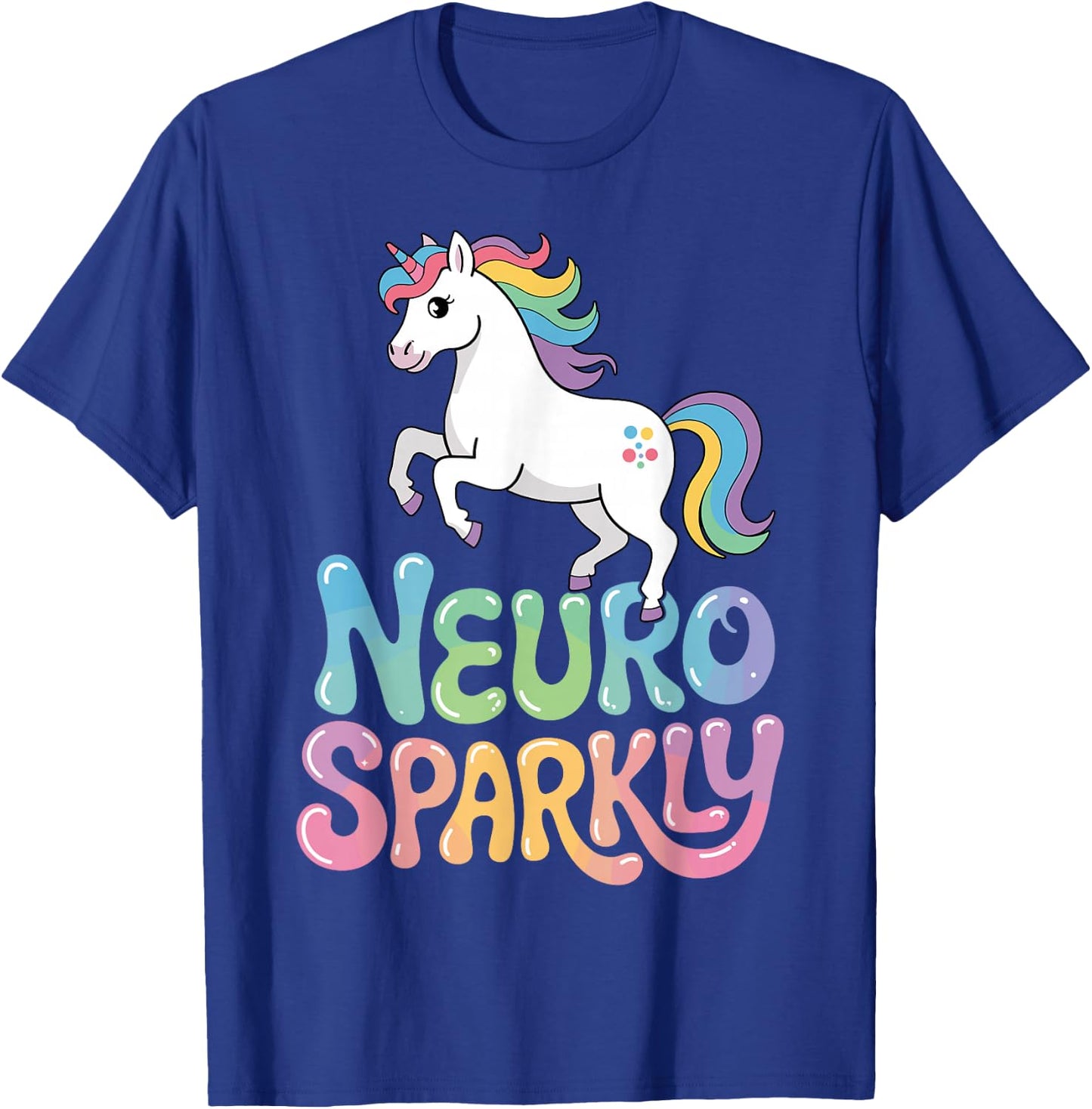 Unicorn Neurosparkly Neuro Sparkly T-Shirt - T-Shirt | Royal
