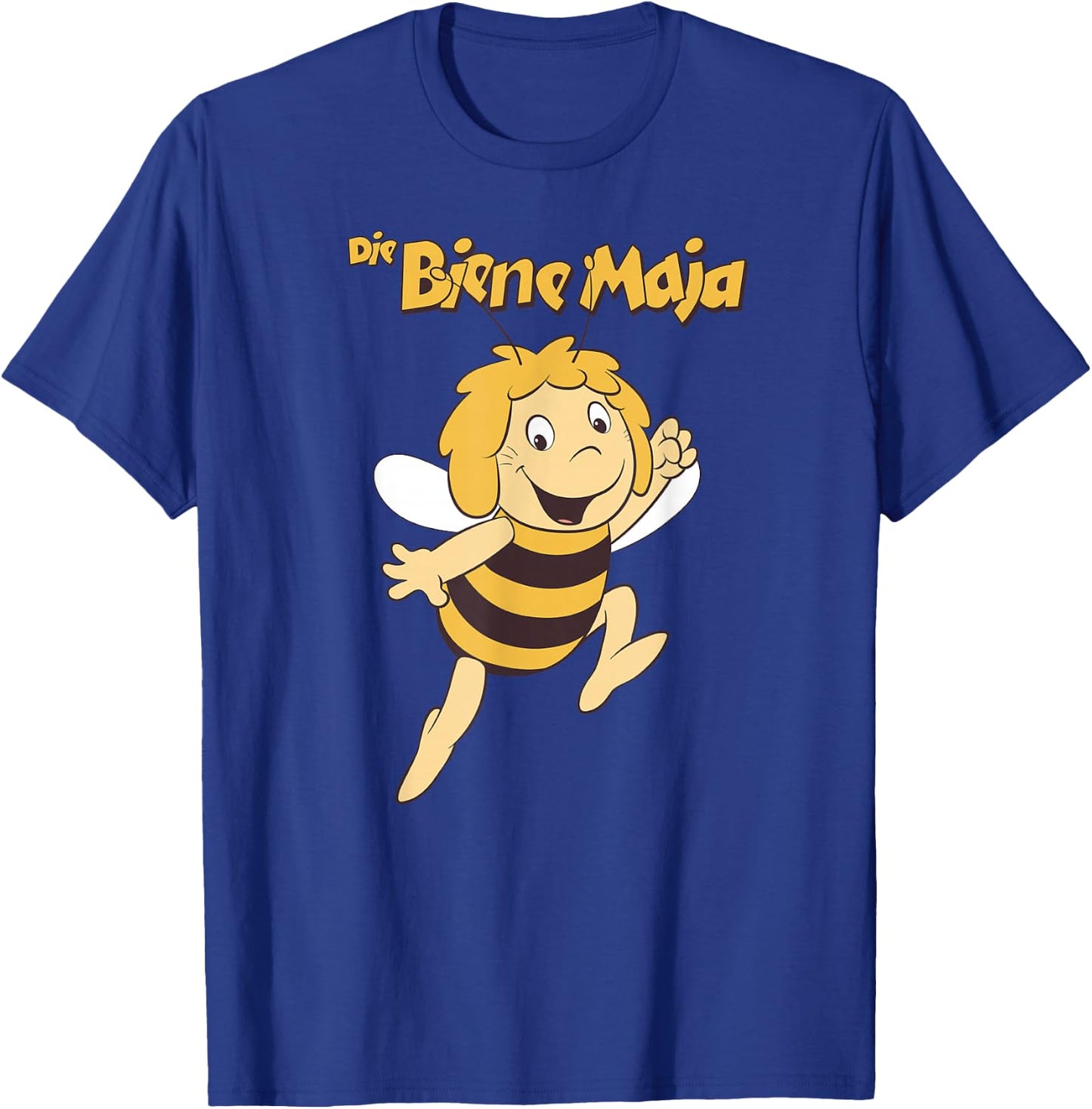 Maya the Bee Retro Pattern Cartoon TV Series Logo , Black, S T-Shirt - T-Shirt | Royal