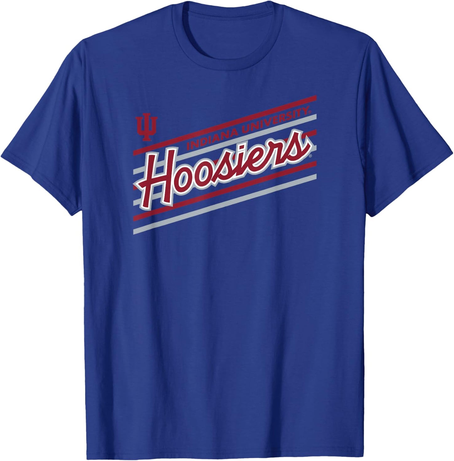 Indiana Hoosiers Retro Performer Black Officially Licensed T-Shirt - T-Shirt | Royal