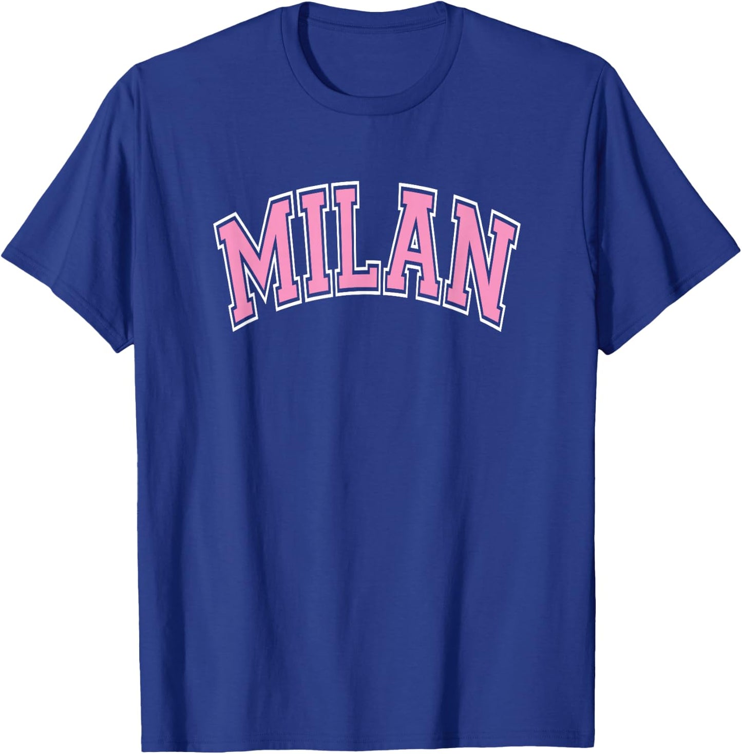 Milan Arched Pink Text T-Shirt - T-Shirt | Royal