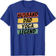 Yoga Husband Dad Legend Meditation Teacher Father's Day T-Shirt - T-Shirt | Royal