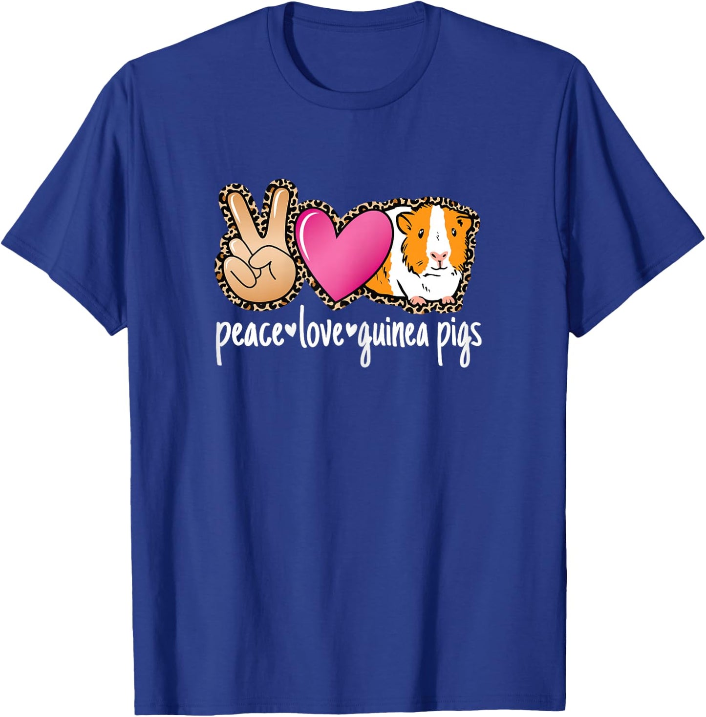 Peace Love Guinea Pigs Cute Guinea Pig Lover Women Girls T-Shirt - T-Shirt | Royal