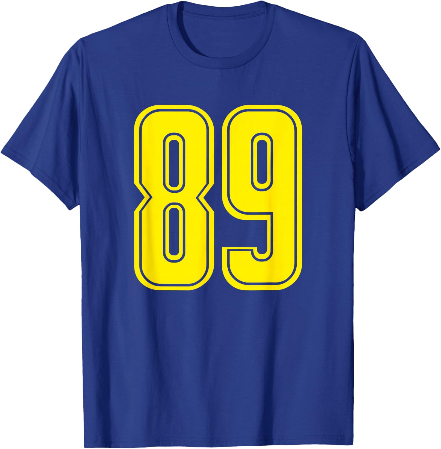 Yellow Sports Team Number 89 T-Shirt - T-Shirt | Royal