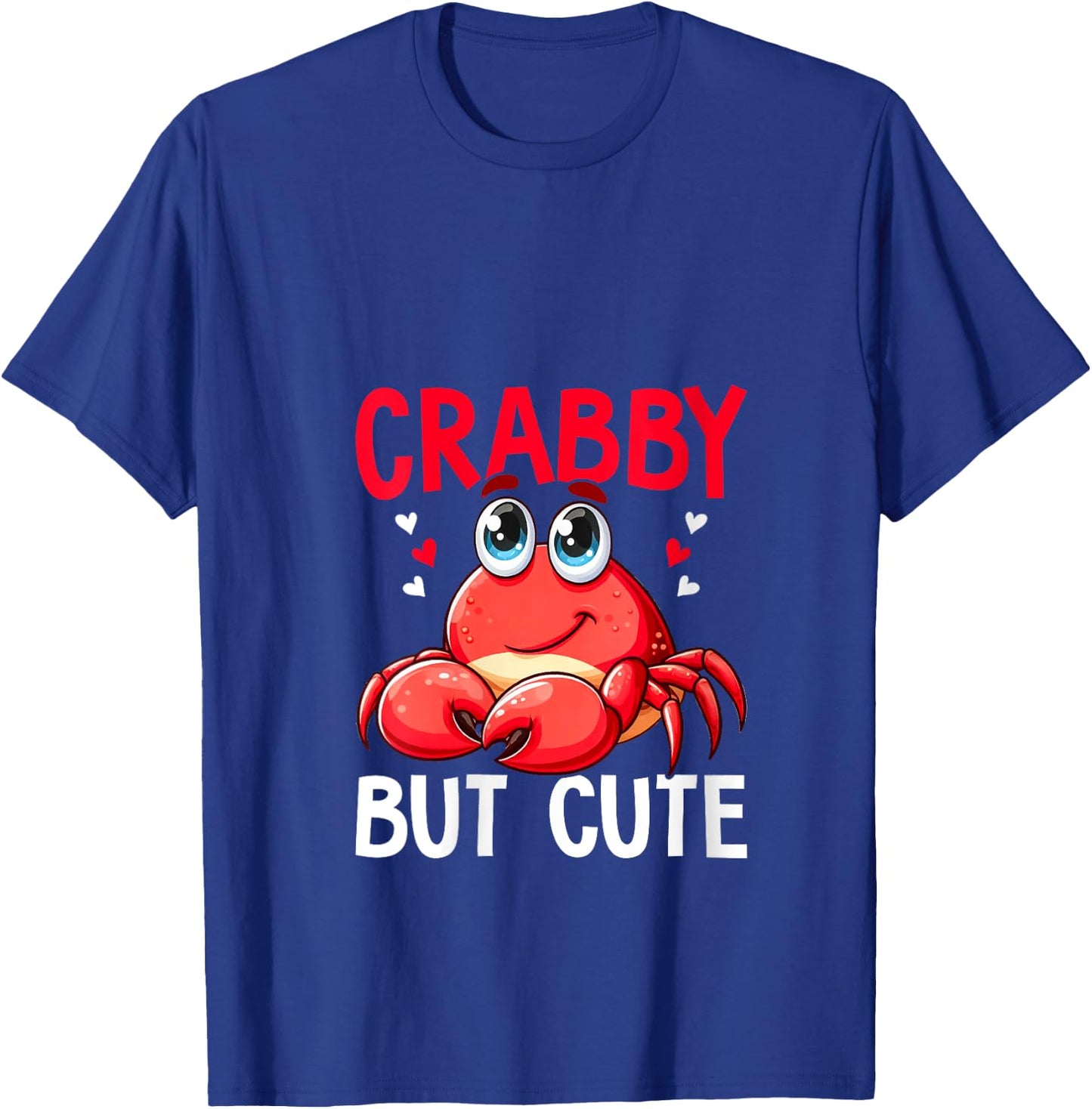 Crabby But Cute Crabbing Crab Fishing Crabs Lover V-Neck T-Shirt - T-Shirt | Royal