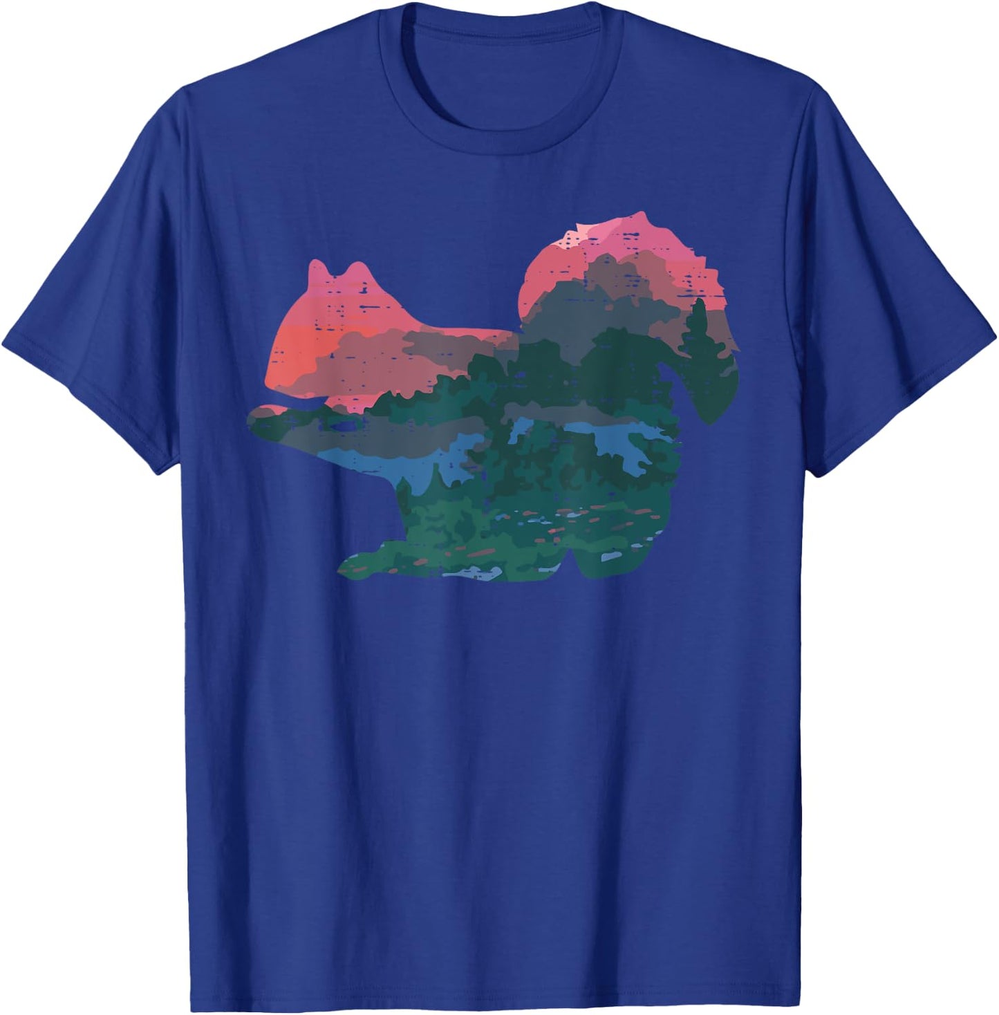 Squirrel Nature Mountain Chipmunk Rodent Art Women Men Kids T-Shirt - T-Shirt | Royal