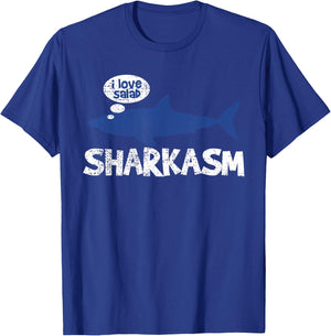 Shark Sharkasm Marine Biology Funny Vintage Gift T-Shirt - T-Shirt | Royal