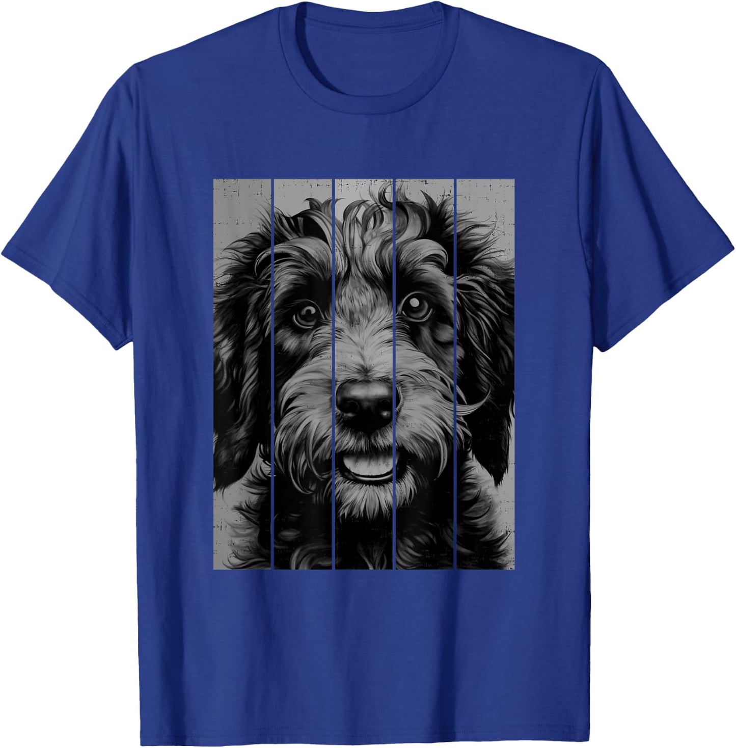 Coole Labradoodle Porträt Schwarz-Weiß-Stil T-Shirt - T-Shirt | Royal