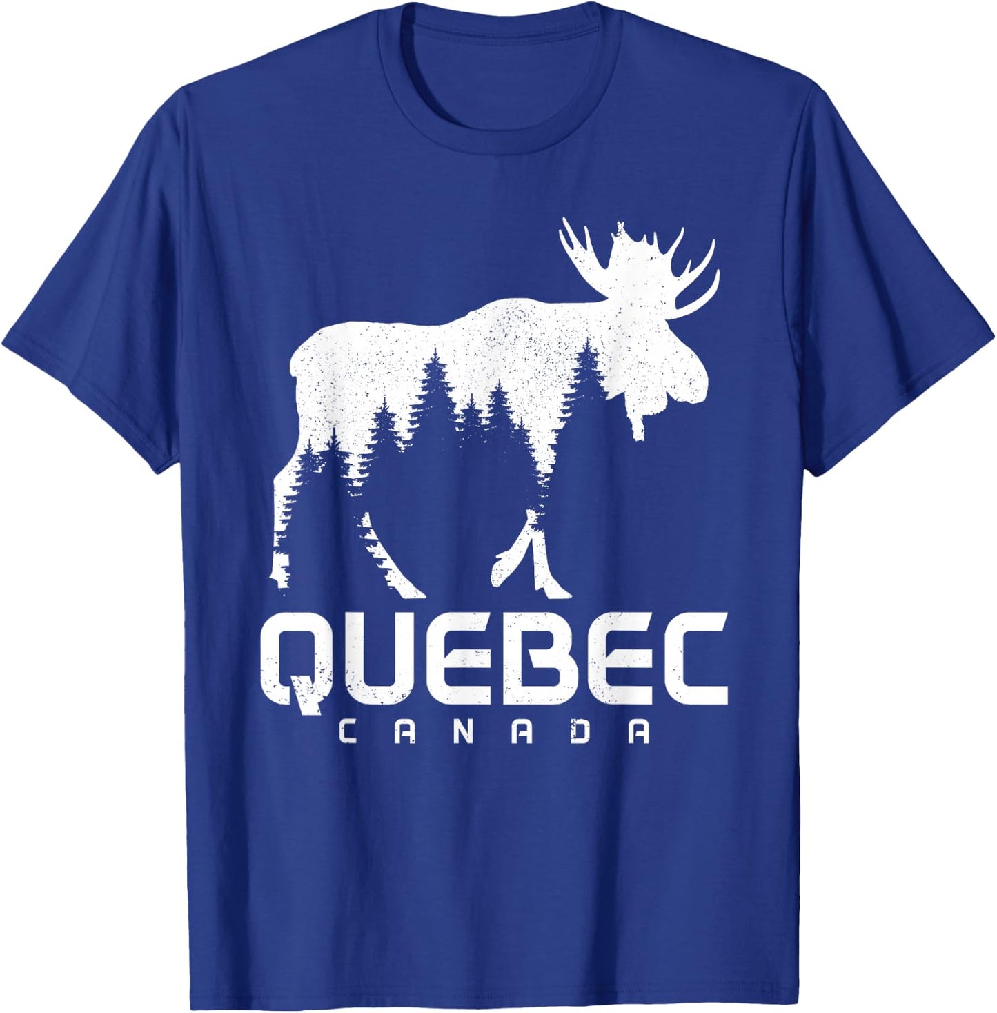 Quebec Canada Montreal Vintage Pride Souvenir Moose Nature T-Shirt - T-Shirt | Royal