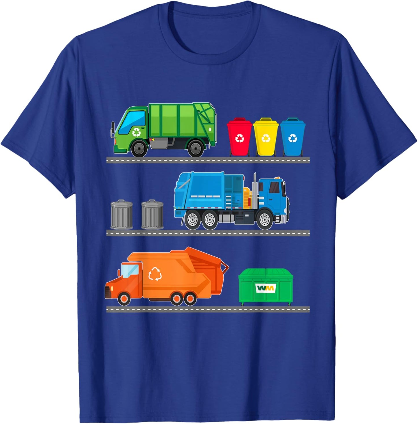 Garbage Truck Recycle Bins Junk Dumpster Rubbish Lorry Toy T-Shirt - T-Shirt | Royal