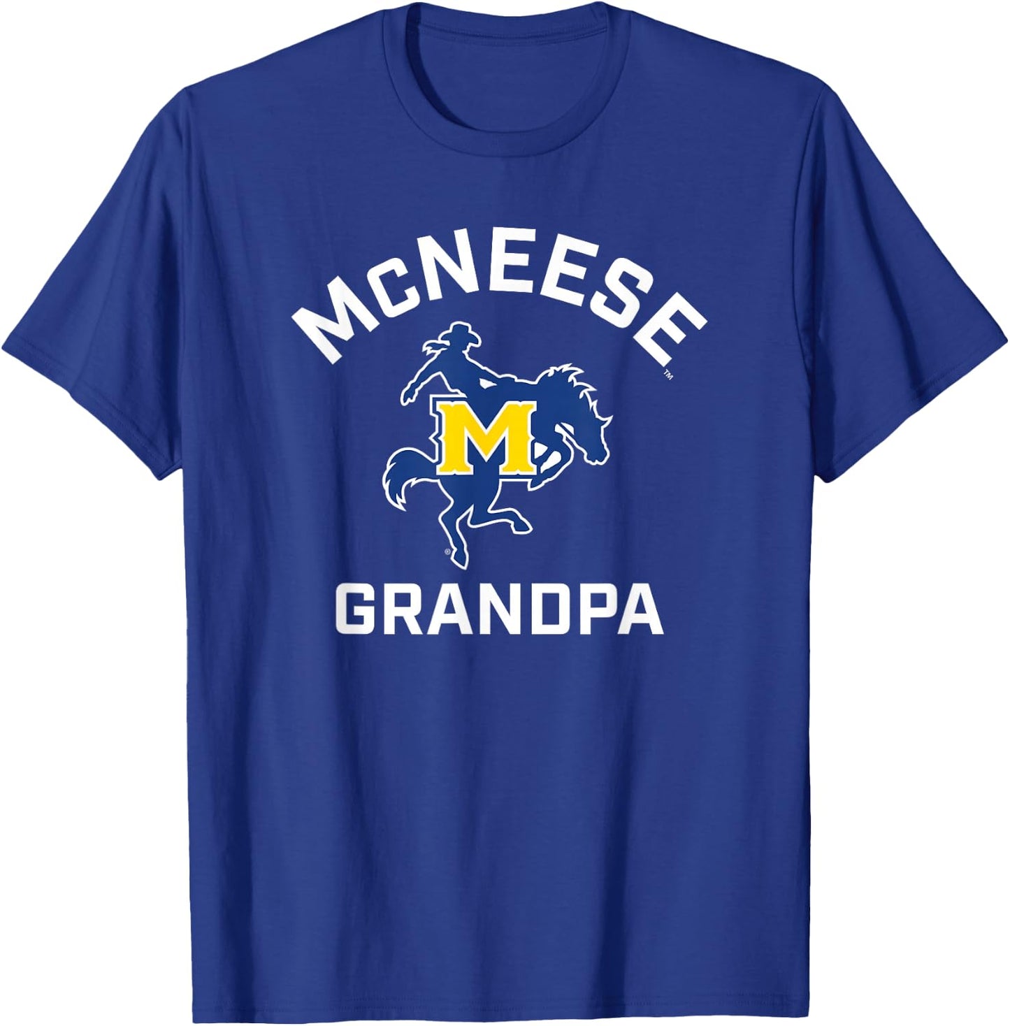 McNeese State University Cowboys Arched Grandpa T-Shirt - T-Shirt | Royal