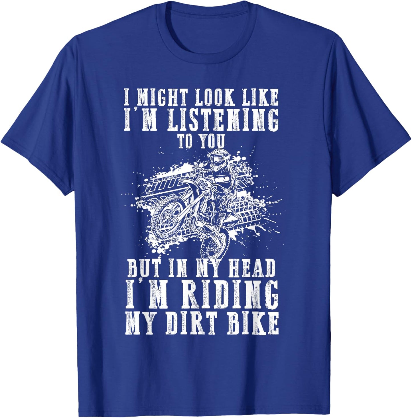 Dirt Bike Rider Thoughts - Sarkastisches Motocross MX Racer lustig T-Shirt - T-Shirt | Royal