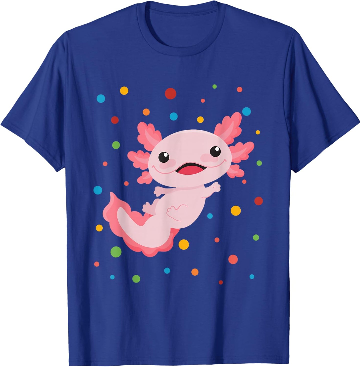Dot Day Shirt Polka Dots Axolotl Kids Boys Girls Youths T-Shirt - T-Shirt | Royal