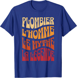 Plumber Humor Gift Plumber Heating Man , Black, S T-Shirt - T-Shirt | Royal