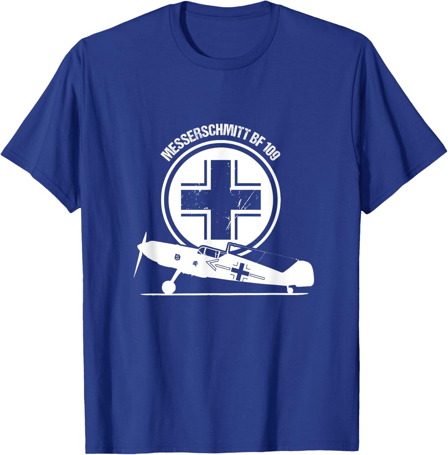 Vintage Luftwaffe Messerschmitt BF Pilot Gift Warbird ME 109 T-Shirt - T-Shirt | Royal