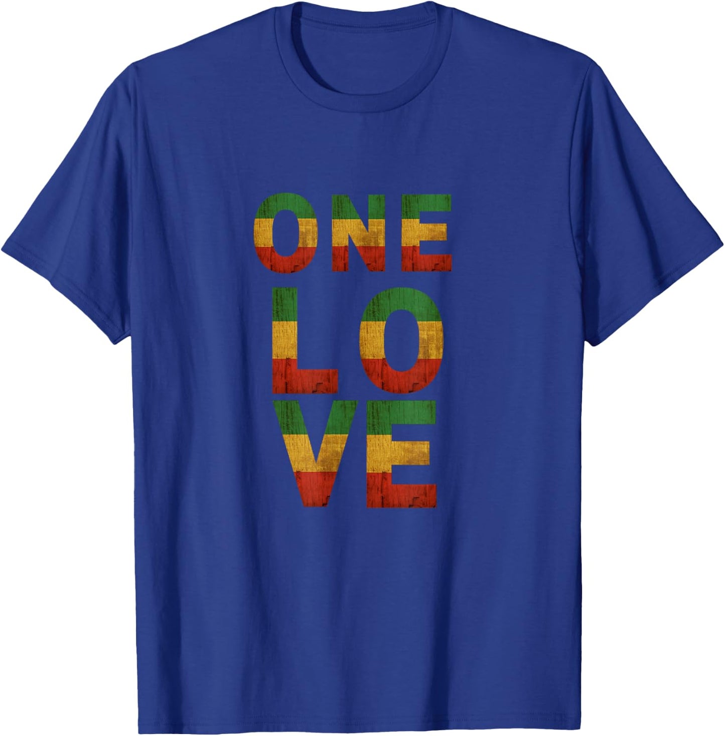 One Love Rasta Reggae Men Women Rastafari Kids gift T-Shirt - T-Shirt | Royal