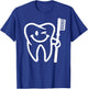 Smiling Tooth with Toothbrush T-Shirt - T-Shirt | Royal
