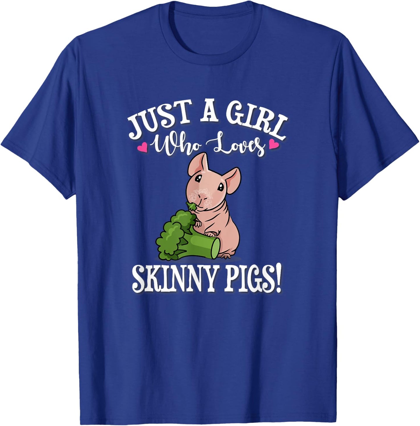 Kids Funny Girl Who Loves Hairless Guinea Pig Mom Lover T-Shirt - T-Shirt | Royal