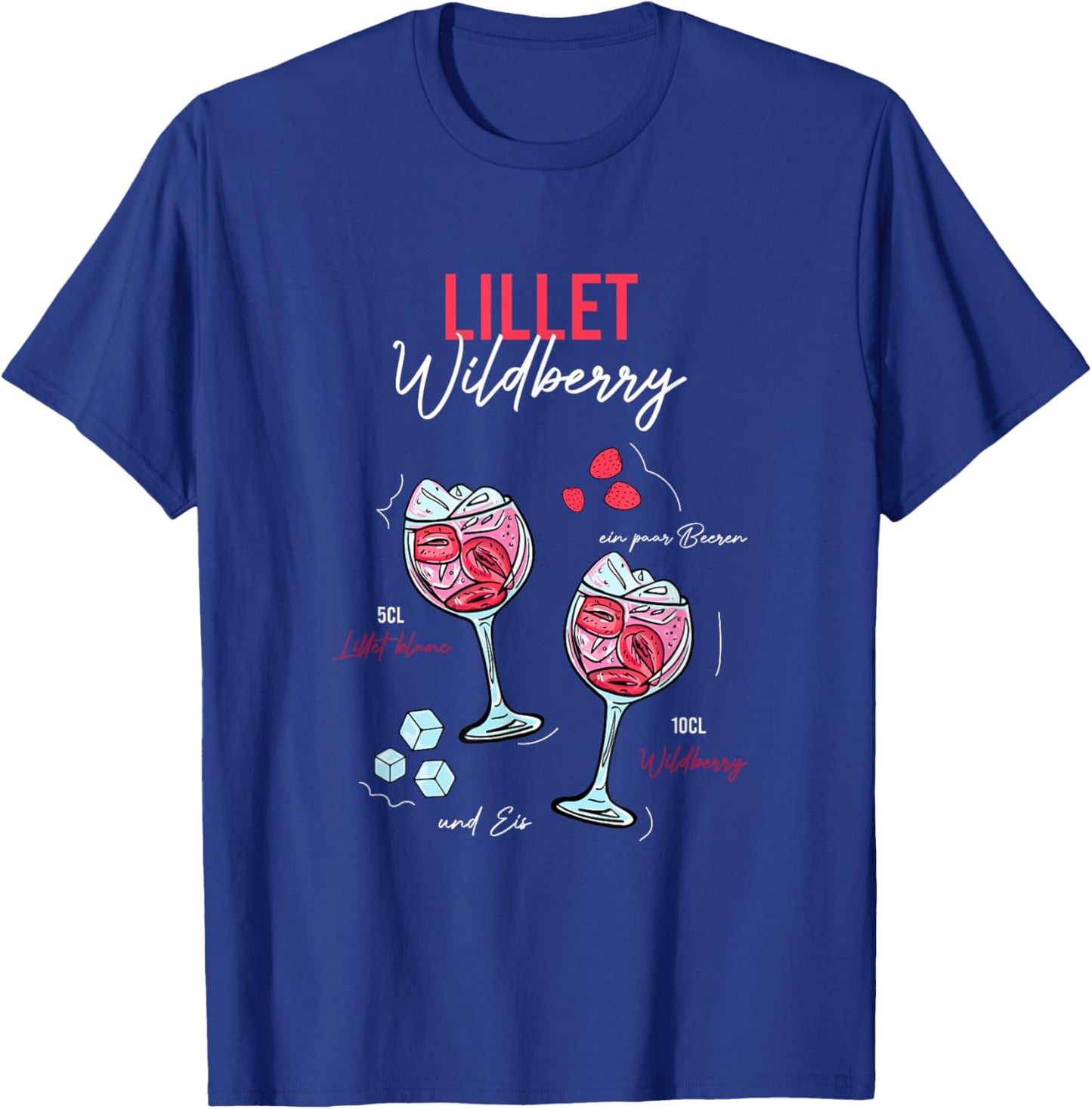 Wildberry Lillet Fruits Cocktail Summer Alcohol , black T-Shirt - T-Shirt | Royal