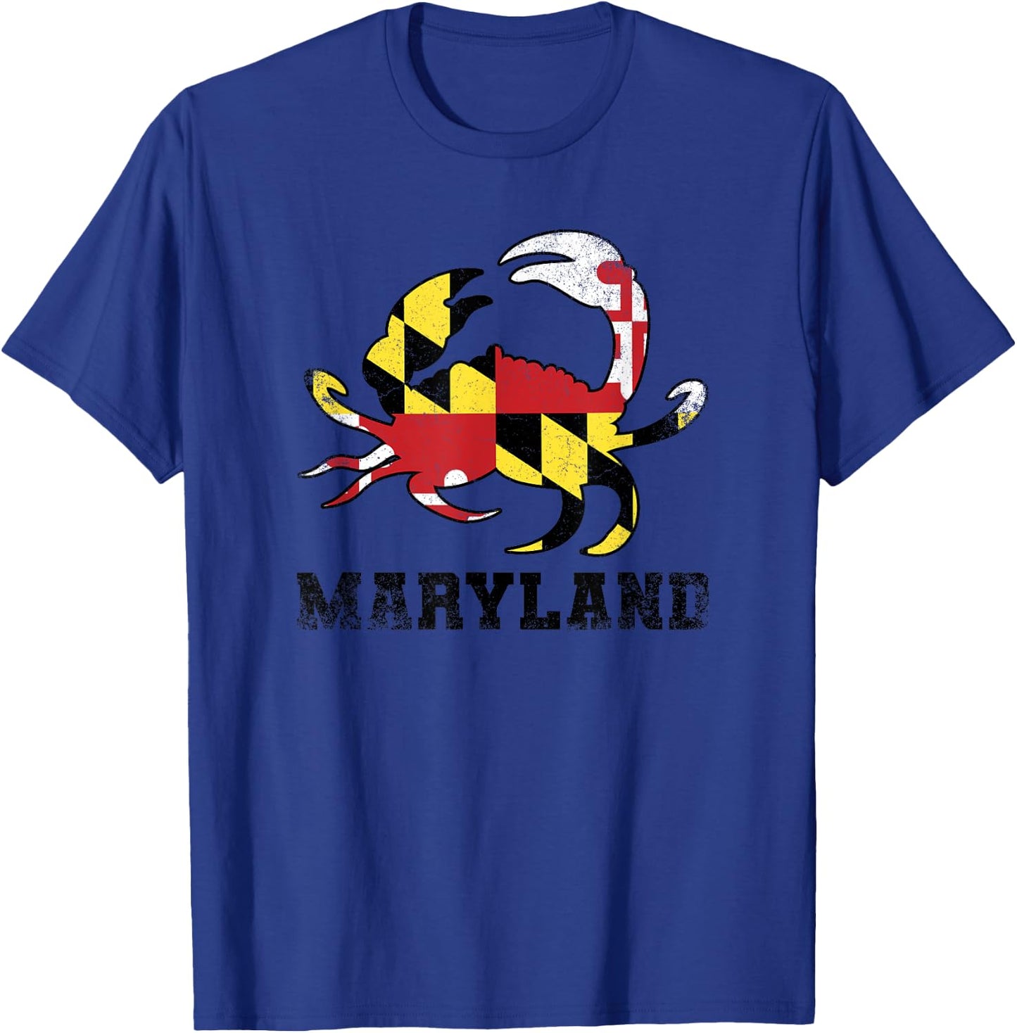Maryland State Flag Crab USA Patriotic American Pride Kids Men T-Shirt - T-Shirt | Royal