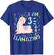 3rd Birthday I Am 3 Years Old And Llamazing Llama Girl Teens T-Shirt - T-Shirt | Royal