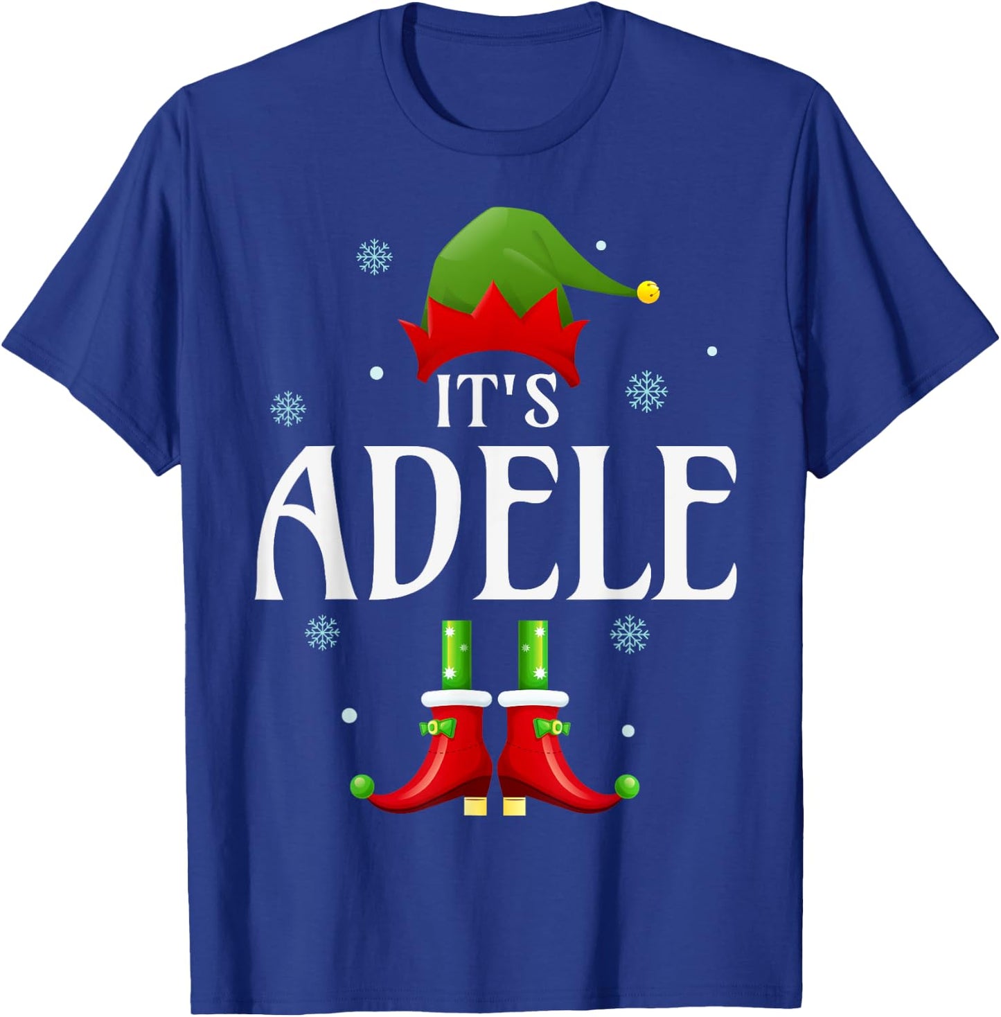 It's Adele Elf Funny Personalized Name Christmas Adele Xmas T-Shirt - T-Shirt | Royal